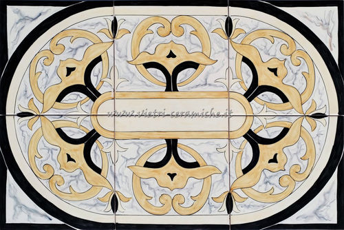 Ceramica di Vietri Outlet: Pannello Barocco Decorato a mano  60x40