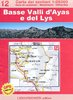 Basse Valli d'Ayas e del Lys 12 mappa 1:25000