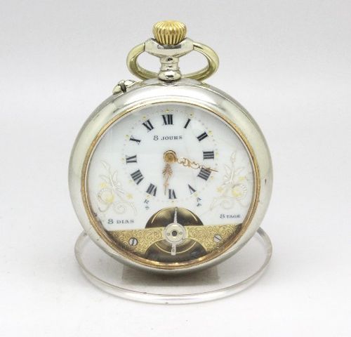 VENDIDO---Relógio Balanço Visível 8 dias, ca 1910!!!