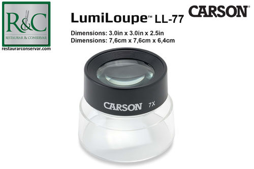 Carson LumiLoupe 7X Power Stand Magnifier With Dual Lens Ø75mm