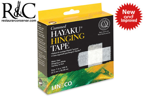 Fita Lineco Hayaku Hinging Tape, activada por agua