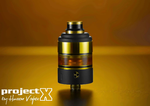 PROJECT X Black and Gold RTA by HUSSAR VAPES
