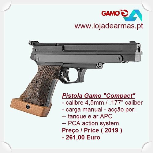 Pistola Gamo Compact APC / PCA , com punho Direito, sem mola