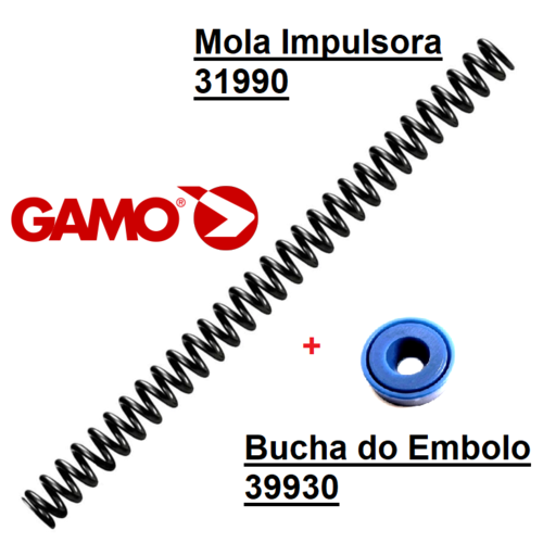 Gamo - Mola Impulsora 24J-31990-33,5 Espiras + Bucha 39930-azul