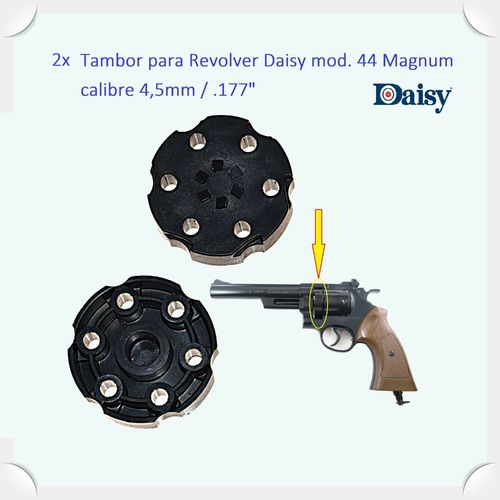 Par de tambores para Revolver Daisy modelo 44 magnum 4,5mm a CO2