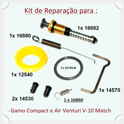 kit 2 : Gamo Compact and Air Venturi V10 Target - Kit-1/8 - parts for PCA Target Pistol