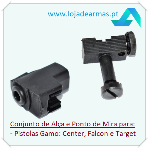 Gamo - Alça de Mira + Ponto de Mira para Pistolas Falcon / Center
