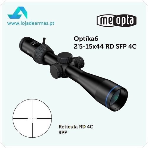 MEOPTA-mira telescópica Optika6 - 2,5-15x 44mm SFP RD 4C - produto disponível por Prévia encomenda