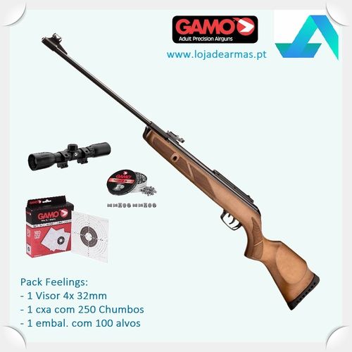 Carabina Gamo Hunter 440 - 4,5mm - Pack Feelings - carabina-a-mola - versão 2023