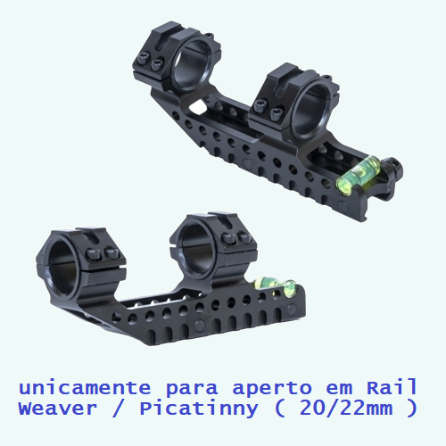 ZSD MonoBlock mounts Ø25-030 mm for Rail Weaver/Picatinny with Bubble Level