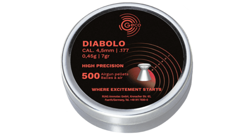 Chumbo Geco Diabolo - 4,5mm 0,45g cxa 500un Plinking