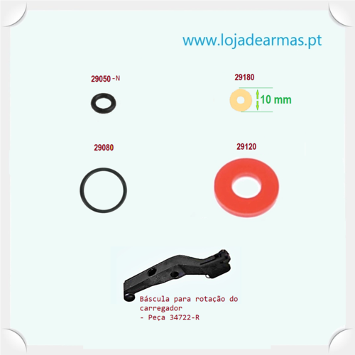 Gamo | Kit Reparação Valvula PT80 ( com vedante de CO2 de 10mm ) kit com 5 peças