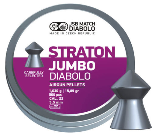 Chumbos JSB Jumbo Straton Diabolo cxa 250un - calibrado para 5,50mm - 1,030g - 15,89gr
