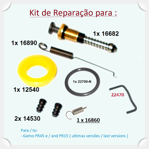 kit 2 : Gamo PR45 / PR15II  - Kit-1/8 - parts for last versions