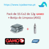 Botijas de CO2 GAMO 12g | Pack 15 GAMO + 1 ASG de lubrificação