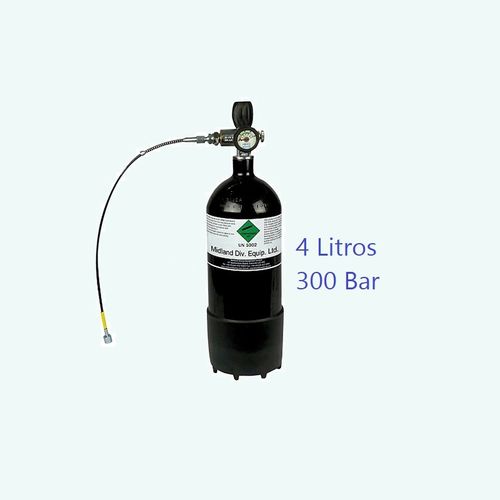MDE - 4 Liter Compressed Air Bottle for Recharging PCP Guns - 300 Bar
