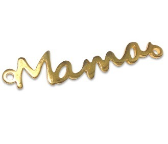 Conector Zamak Mama 38x8mm - Dourado