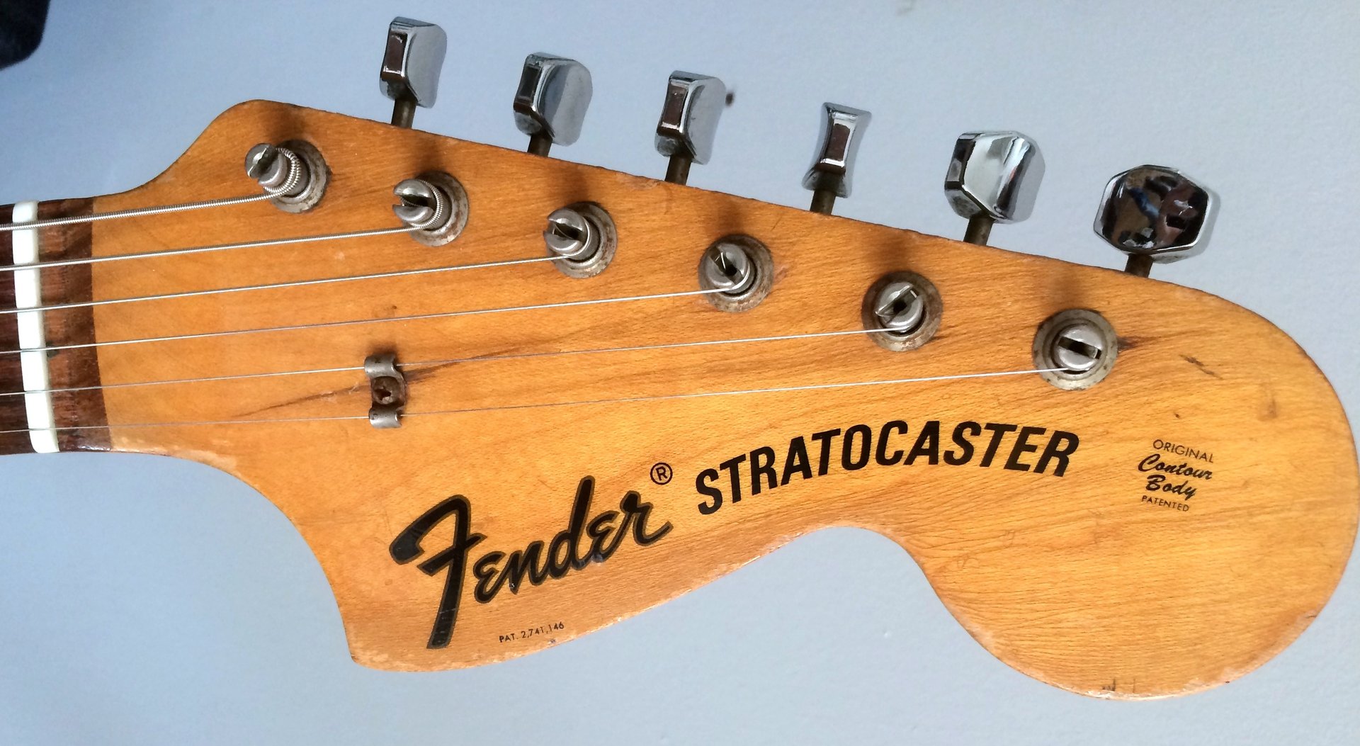 Fender Stratocaster decal waterslide 1970´s Gold 