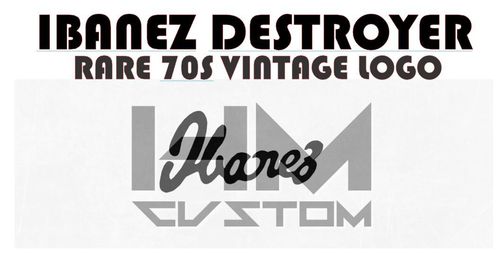 Rare Ibanez Destroyer Vintage Logo Vinyl Decal Sticker