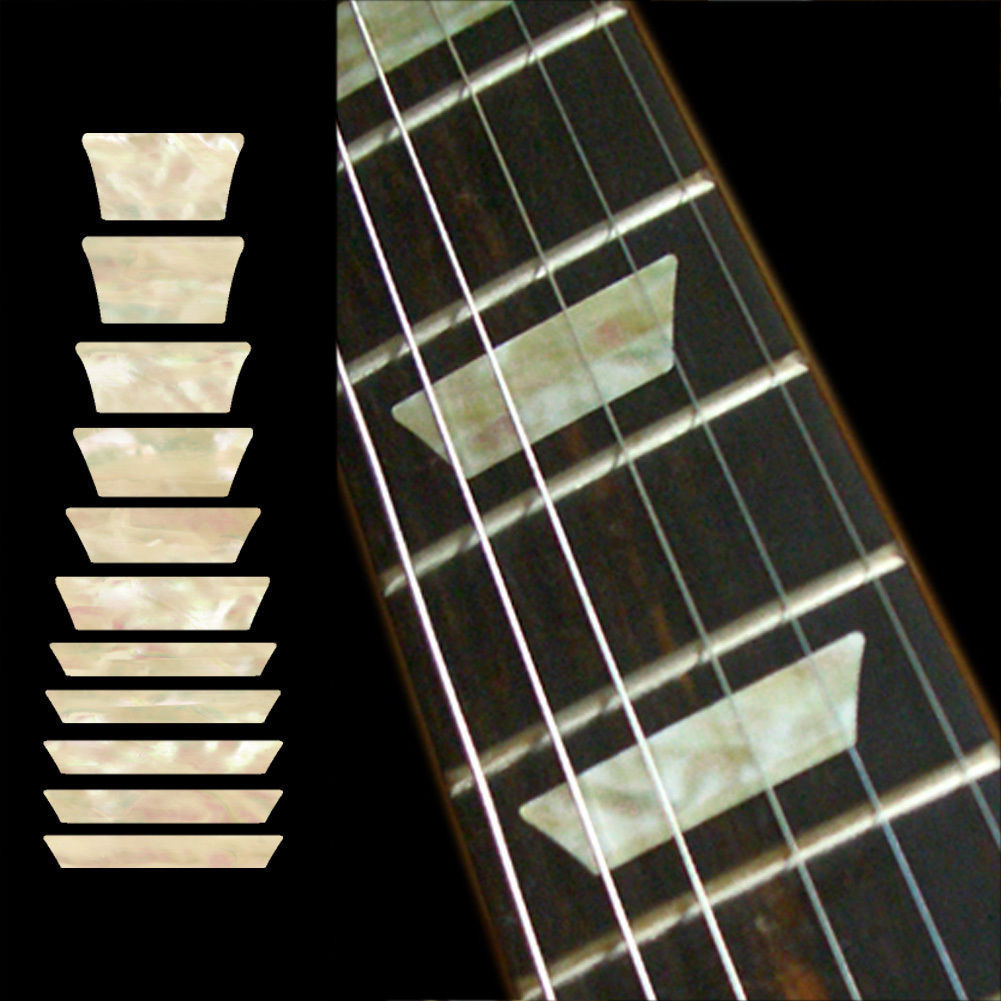 9pcs per set 2sets Trapezoid Crown Celluloid Guitar Neck Fingerboard Frets Markers inlays for Les Paul builders 
