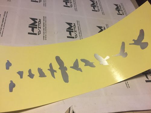 Fret Markers Inlay Sticker Decal Guitar & Bass Neck - Birds