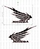 Set 2 Honda Wings Custom Vinyl Sticker