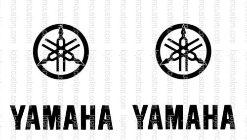 Kit 2 Autocolantes Logo Yamaha em vinil