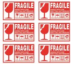 6 x 90 mm Fragil Waterproof Label Stickers
