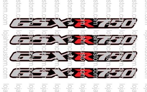 Set 4 GSX-R 750 Wheels Stickers