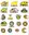 Sheet A4 Mix Stickers Valentino Rossi 30mm