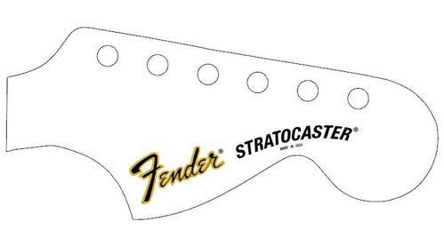 Fender Stratocaster CBS Custom Headstock Waterslide Logo Decal