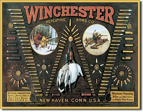Placa Decorativa Desperate Winchester Bullet Board