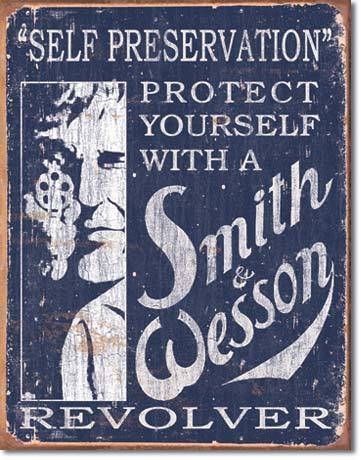 Placa Decorativa Desperate S&W Self Preservation