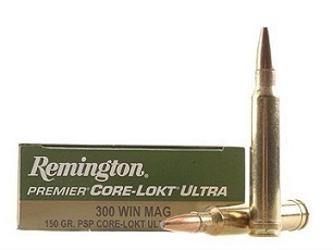 Caixa de 20 Munições Remington Premier Cal.300 Win. Mag. Core-Lokt Ultra Bonded PSP 150gr.