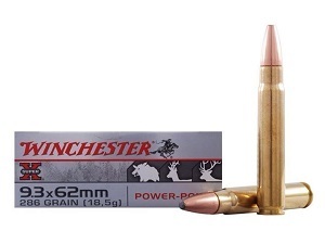 Caixa 20 Munições Winchester Super-X Cal.9,3x62 PP 286gr.