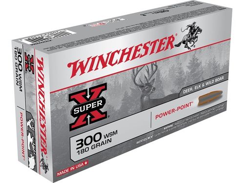 Caixa 20 Munições Winchester Cal.300WSM Power Point 180gr.