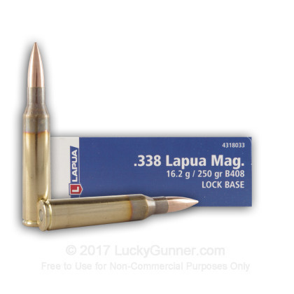 Caixa 20 Munições Lapua Cal.338 Lapua Magnum FMJ 250gr