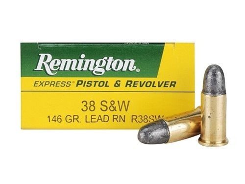 Caixa 50 Munições Remington Cal.38S&W LRN 146gr.