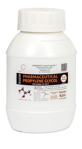 Nic Base PG-0 Pure Propylene Glycol - 500ml - Chemnovatic