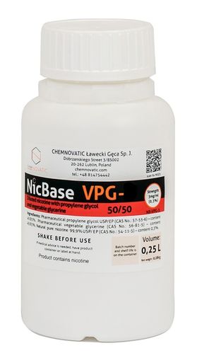 Nic Base VPG-0 50/50 - 250ml - Chemnovatic