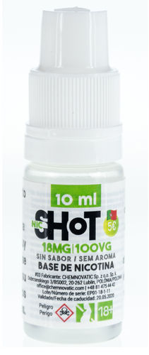 NicShot FULL VG 10ml TPD 18mg Nicotina (SÓLO PARA PORTUGAL)