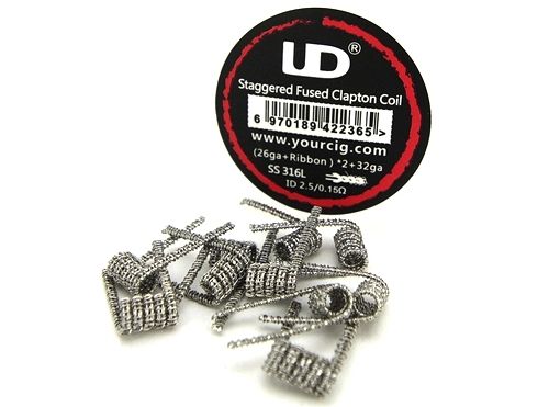 SS316L Staggered fused clapton coil 0,15Ω (Pack 10Un)