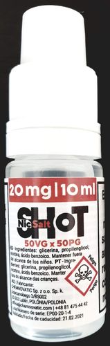 SALT NicShot 50/50 VPG 10ml TPD 20mg Nicotina