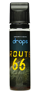 Drops Route 66 - 50ml em Unicorn bottle 60ml - (Preparado para adicionar 10ml NicShot)