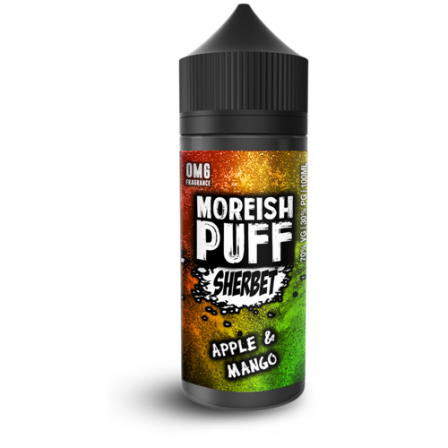 Moreish Puff Apple &amp;amp; Mango Sherbet Short Fill - 100ml em Unicorn bottle 120ml