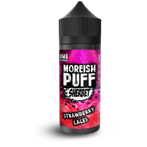 Moreish Puff Strawberry Laces Sherbet Short Fill - 100ml em Unicorn bottle 120ml