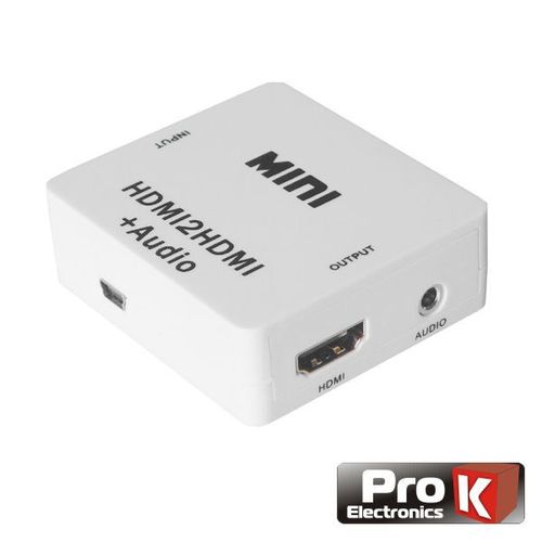 CONVERSOR HDMI -> HDMI AMPLIFICADO SAÍDA ÁUDIO SPDIF PROK