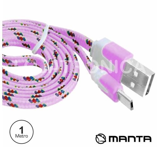CABO USB-A 2.0 MACHO / MICRO USB-B MACHO 1M MANTA